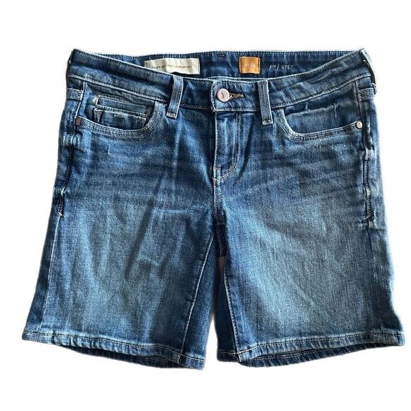 Anthropologie Pilcro and the Letterpress Script Jean Shorts - Picture 1 of 6